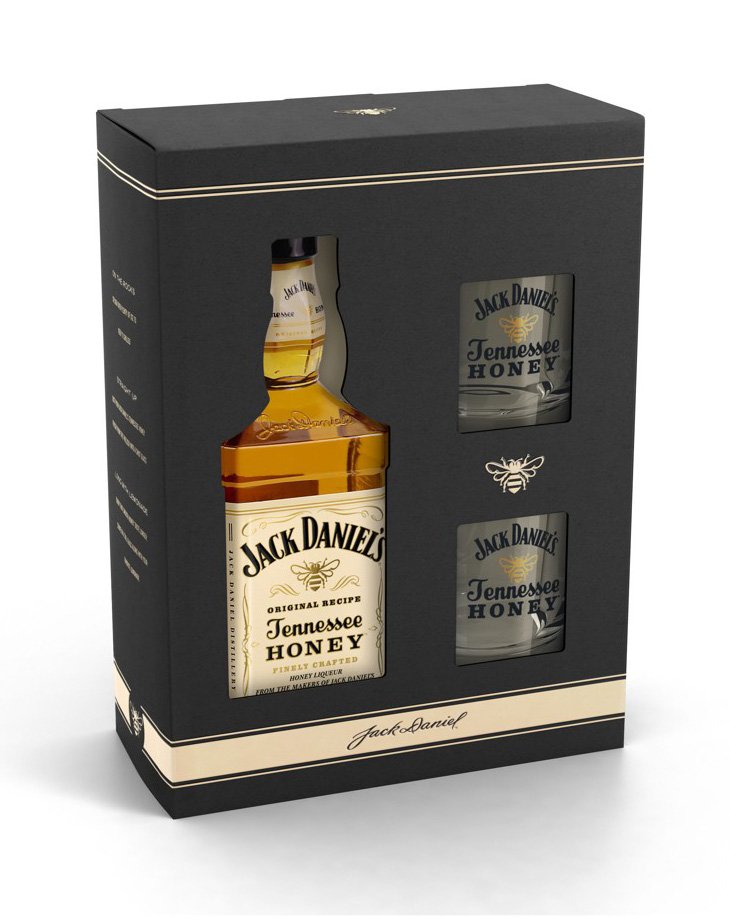 Jack Daniel's Honey 0,7l 35% + 2x sklo GB