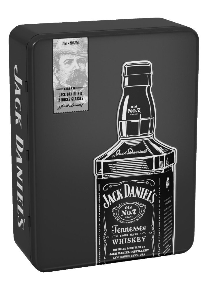 Jack Daniel's 0,7l 40% + 2x sklo Plech 2019