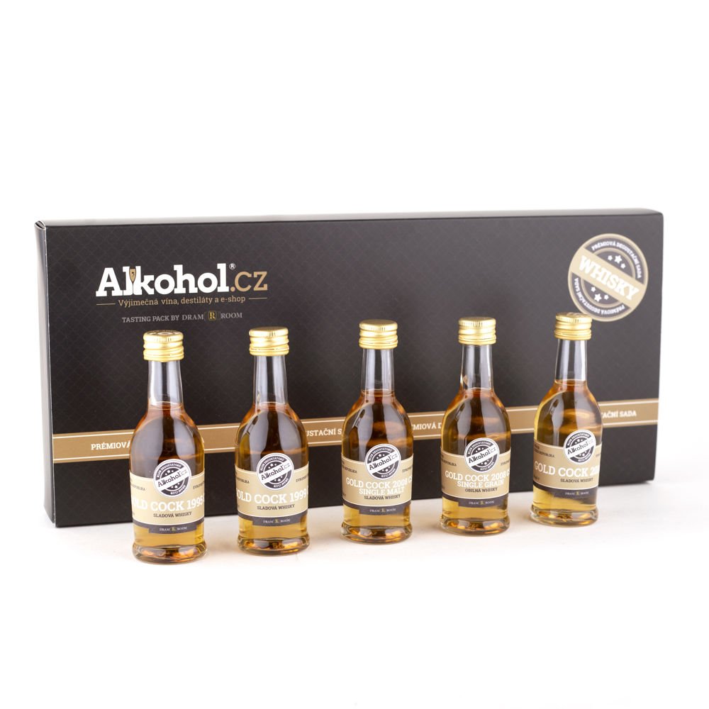 Degustační sada Gold Cock whisky 5×0,04l