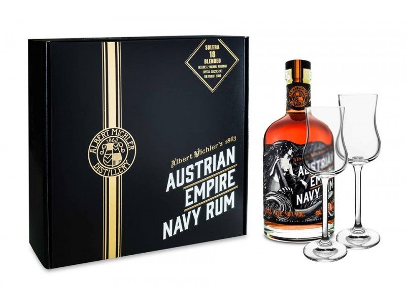 Austrian Empire Navy Rum 18y 0,7l 40% + 2x sklo GB