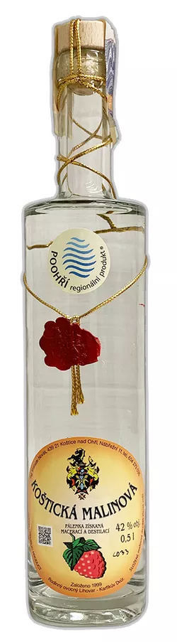Koštická Malinová pálenka geist 42% 0,5L