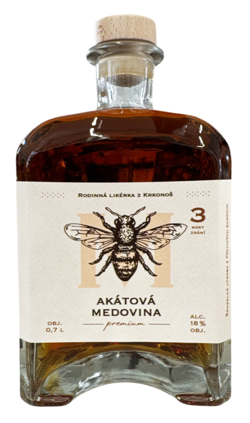 Akátová medovina 3yo premium 18% 0,7L