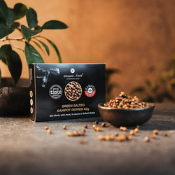 Zelený Kampotský pepř v solném květu