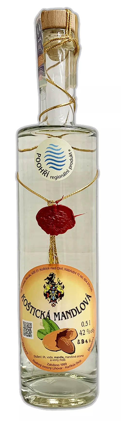 Koštická Mandlová pálenka 42% 0,5L