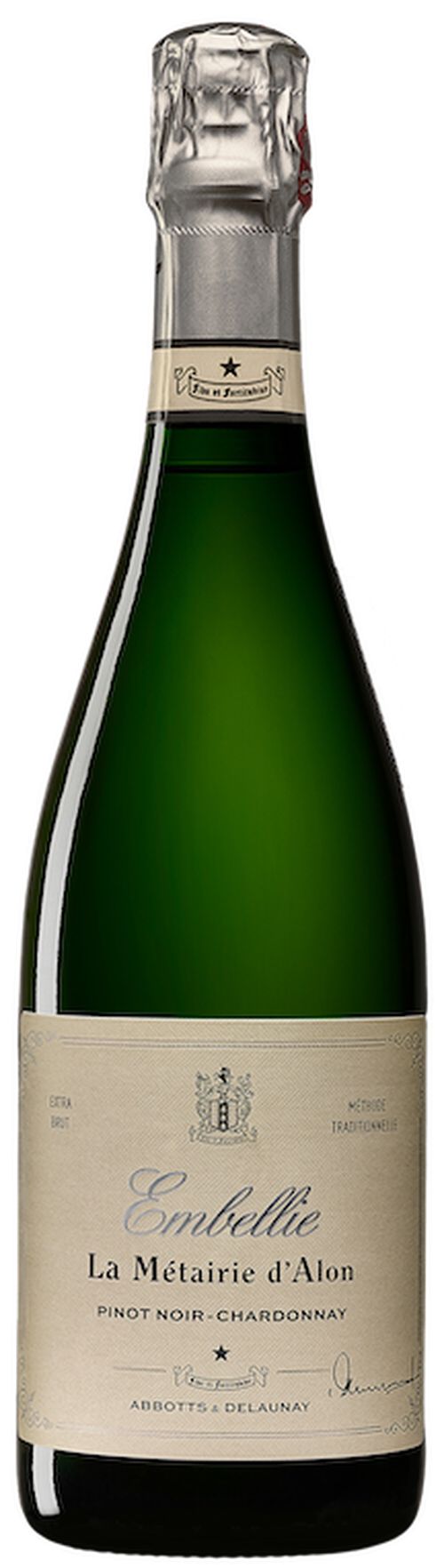 BIO Crémant Brut Natur, Pinot Noir-Chardonnay, Embellie La Métairie d´Alon