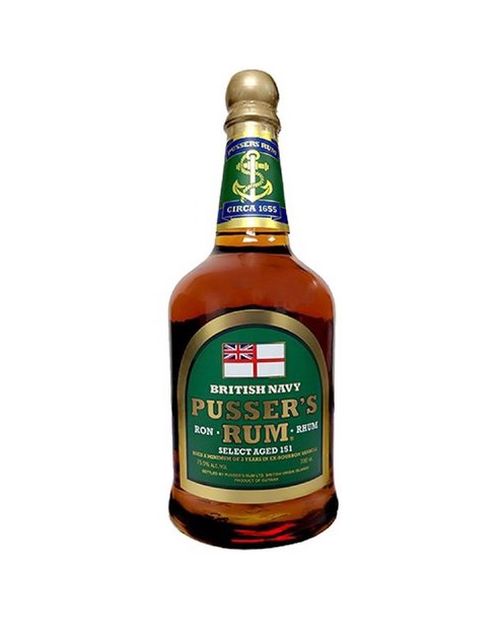 Pusser's British Navy Overproof Green Label 75% 0,7 l (holá láhev)