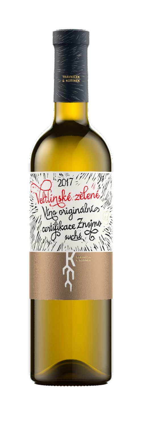 Trávníček & Kořínek Veltlínské zelené VOC Znojmo 2017 0,75l 12%