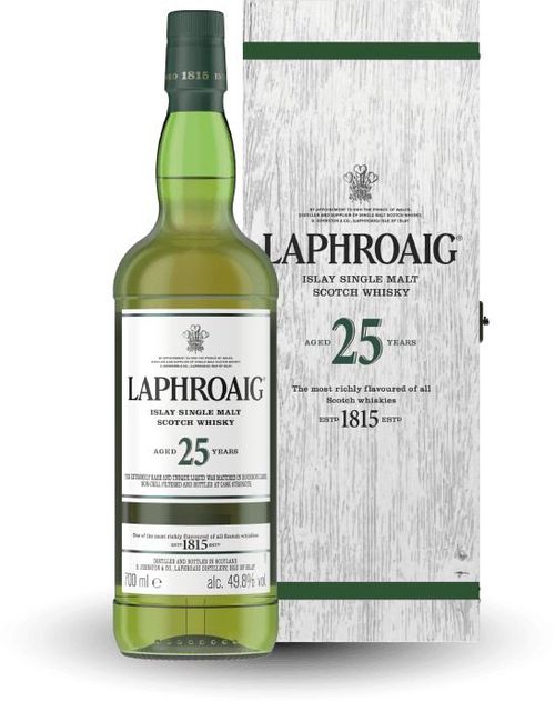 Laphroaig 25y 0,7l 49,8% Dřevěný box / Rok lahvování 2020