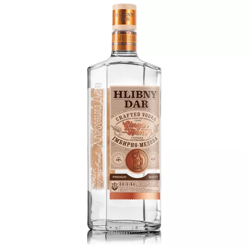 Hlibny Dar Medovo-Zázvorová Vodka 40% 0,7l