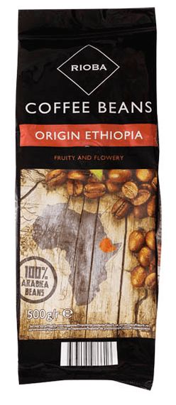 Rioba Ethiopia zrnková káva 0,5 kg