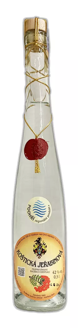 Koštická Jeřabinová pálenka 42% 0,5L