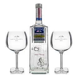 Martin Miller's London Dry Gin 40% 0,7 l a dvě sklenice
