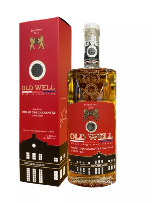 Svach´s OLD WELL whisky Bourbon and Pineau des Charantes barrels 51,9% 0,5L