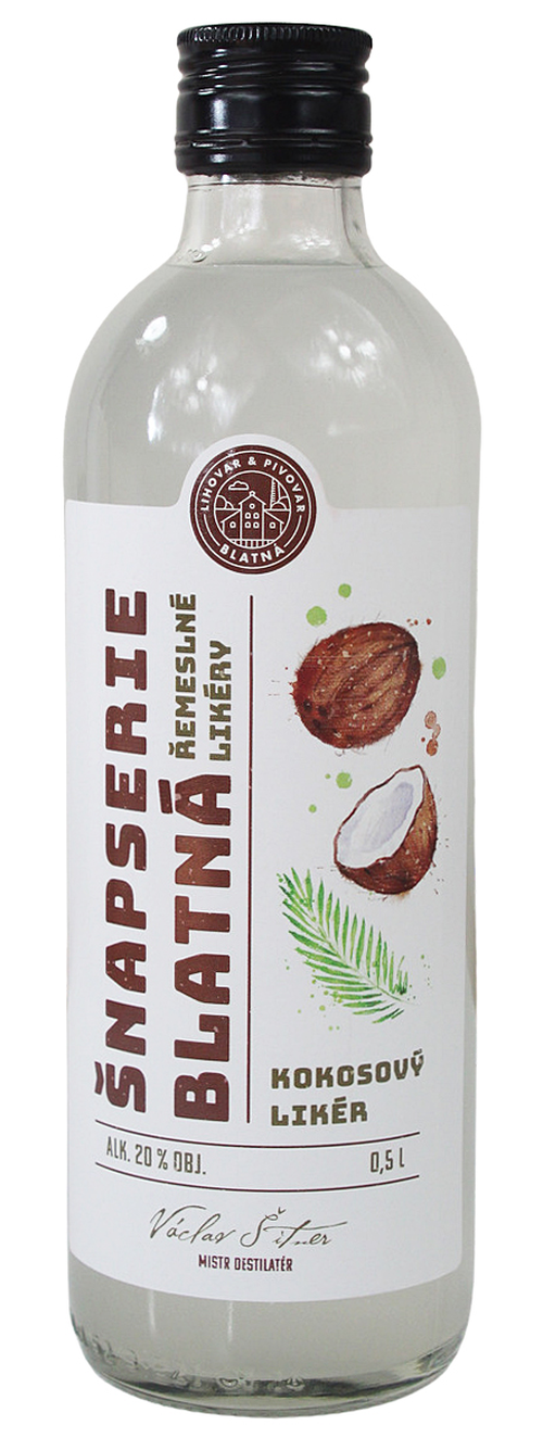 Šnapserie Blatná KOKOSOVÝ likér 20% 0,5L