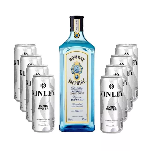 Párty set Bombay 1l 40% + Kinley Tonic 8 x 0,33l plech