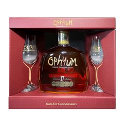 Ophyum Grand Premiere Rhum 17y 40% 0,7 l (dárkové balení 2 sklenice)