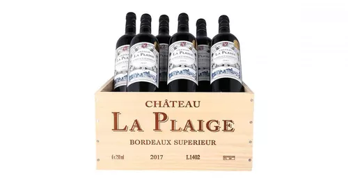 Château  La Plaige Bordeaux Superieur Rouge 6x0,75 2017 4,5l Dřevěný box