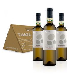 THAYA dárkový box STŘECHA - bílá vína VOC Znojmo 2019 3×0,75l GB